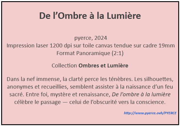 Cartel de de l'Ombre a la Lumiere